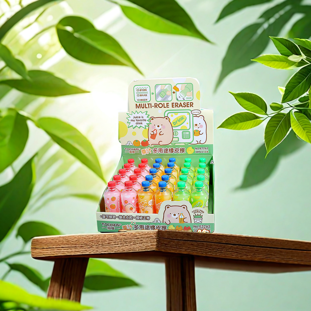 Tuqiang brand creative beverage bottle-shaped eraser, art drawing examination special sketching clean eraser, other categories student stationery