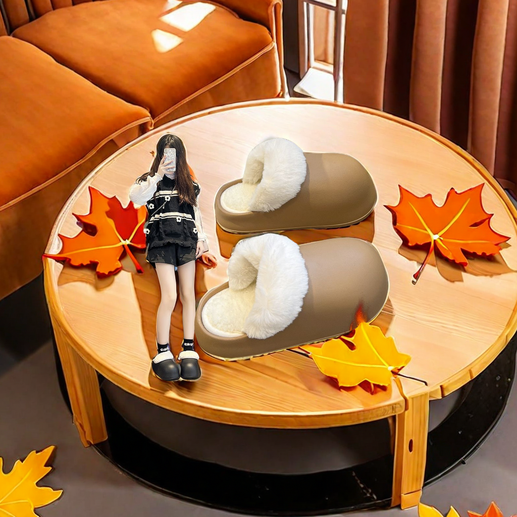 2023新款卡哇伊女款秋冬季棉拖鞋 可拆卸可拆洗 居家用防水保暖厚底 搭配可爱玩具款式