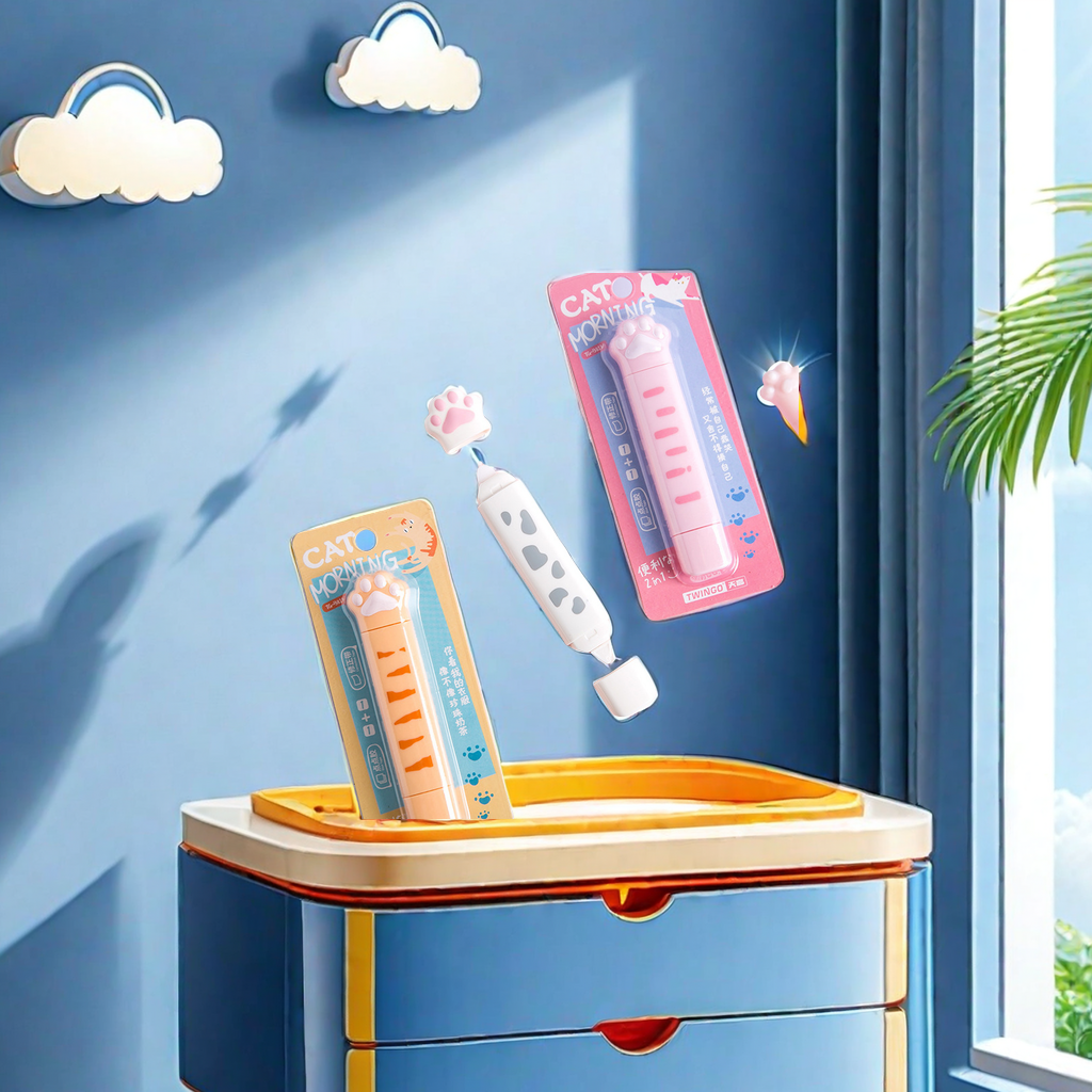Tian Gao B813A double-headed cat paw correction tape, two-in-one cartoon cute student correction tape, and other types of learning supplies details Picture