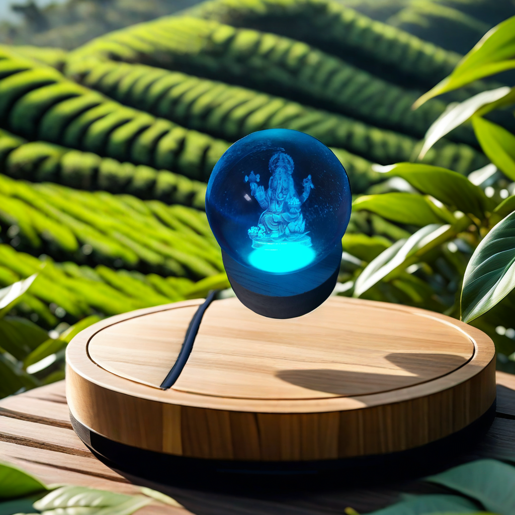 水晶内雕印度佛像系列七彩灯，暖的灯