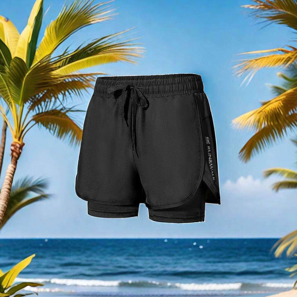 Men's professional swimming trunks set, double-layer anti-embarrassment quick-drying swimsuit, suitable for hot spring bathing, loose and comfortable lined swimsuit, essential equipment for men's swimming details Picture