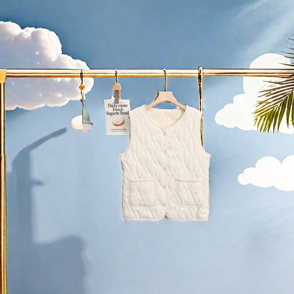 The new winter women's fleece outer vest is warm and thickened. The comfortable fleece inner sleeveless vest clip is made of anti-running cotton material. It is suitable for other categories details Picture