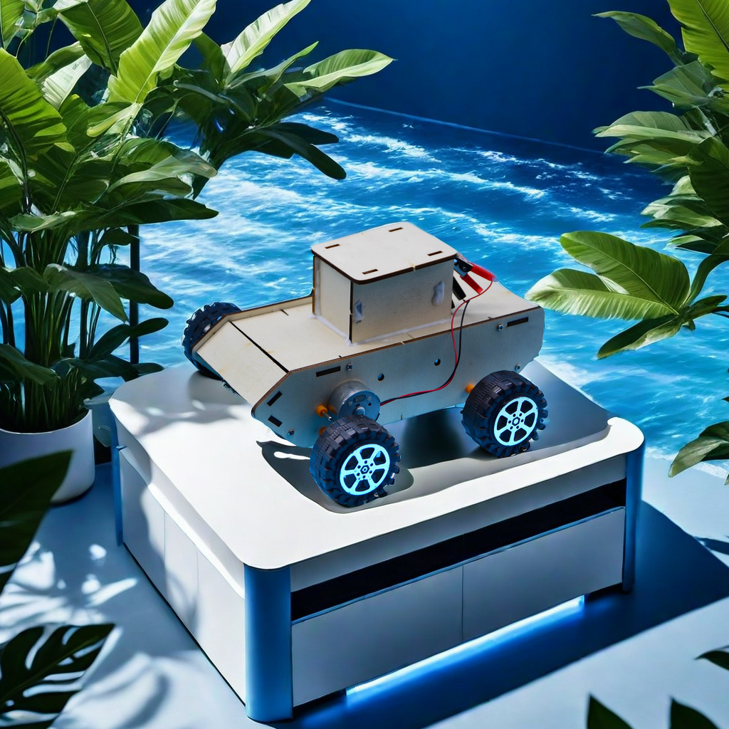 Saltwater powered armored vehicle model Children's Science and Technology small making gizmos Saltwater powered car model Innovation experiment toys Other categories