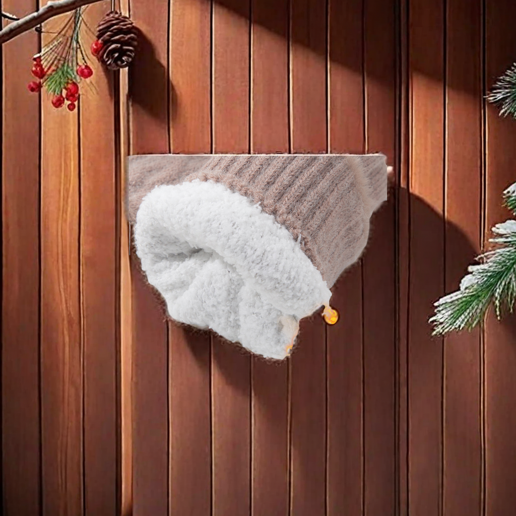 Winter Korean InS-style knitted woolen gloves for female students, essential for cycling, thickened and warm, double-layer design touch screen gloves wholesale, suitable for adult size Application Scenario