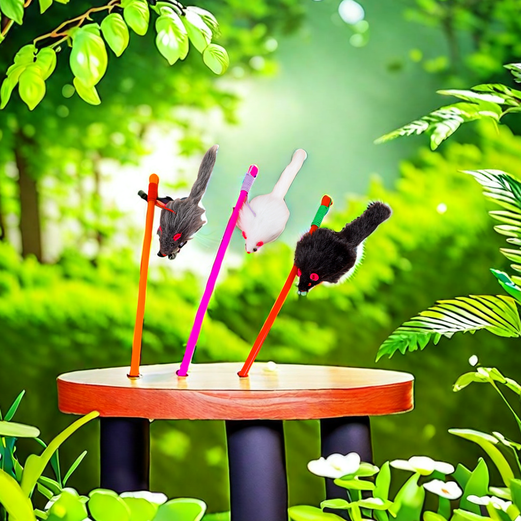 The new color stick cat toy is designed to simulate a mouse and can make a rustling sound. It is an interactive self-entertaining cat toy. Direct sales from the manufacturer. Other categories of interactive cat toys