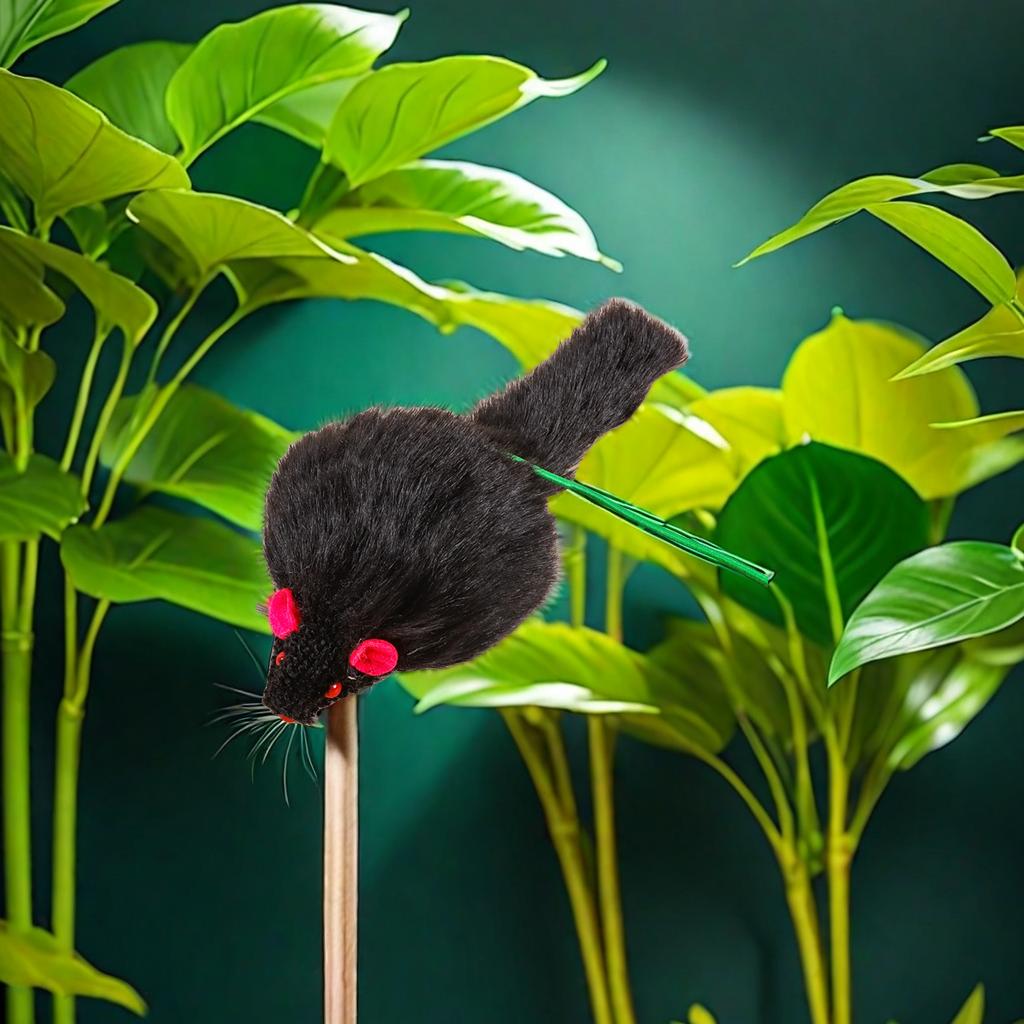 New color rod teasing cat stick simulation mouse design can make rustling sound interaction since hi cat toy manufacturers direct cat interactive toys Other categories details Picture