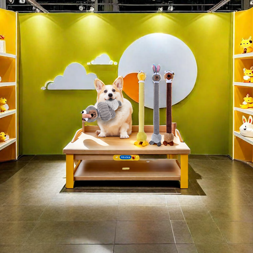 亚马逊爆款黄鸭狐狸兔子长脖子互动狗玩具 工厂直销新品可发声跨境热销批发 其他分类玩具