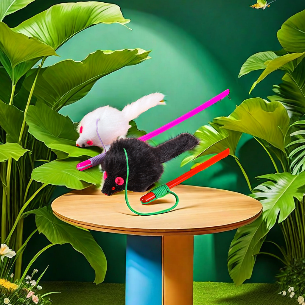 New color rod teasing cat stick simulation mouse design can make rustling sound interaction since hi cat toy manufacturers direct cat interactive toys Other categories Application Scenario