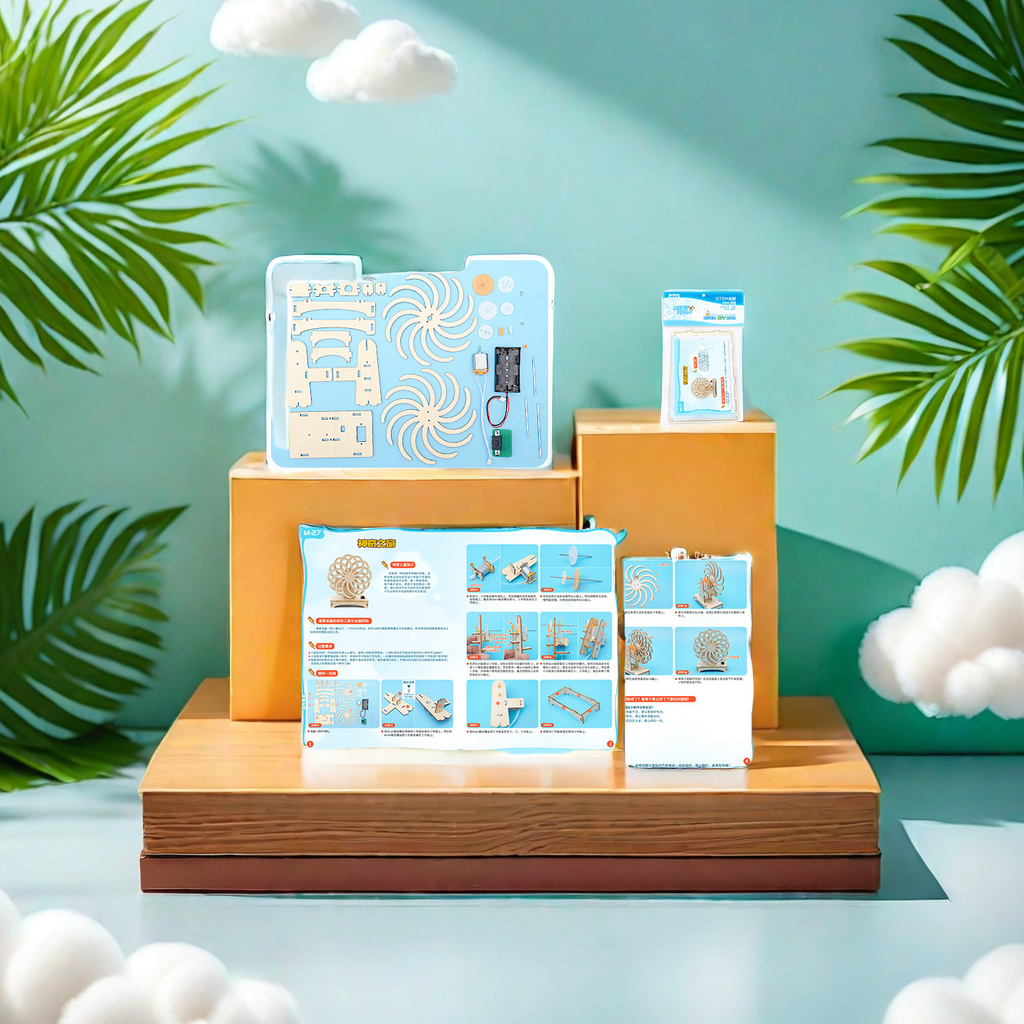 Creative and fun teaching AIDS for children's science experiments, small technological handicrafts, magical Windows, assembly models, material packs, wheel hub designs, knowledge and fun coexist details Picture