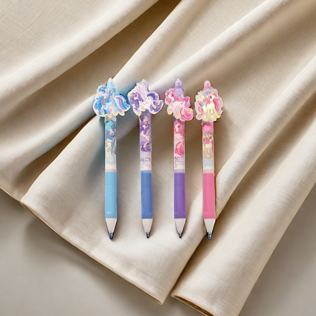 Chenxi is really good at erasing unicorns. Press and erase gel pen. Anime soft grip, crystal blue, high appearance level. Practice pen ST. Smooth tip, smooth writing, no marks, erasable