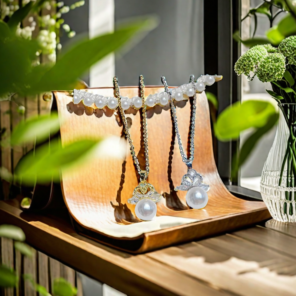 Kuromi Brand West After Style Imitation Pearl Necklace Semi-Stainless Steel Chain Beautifully Designed Beaded Collarbone Chain Advanced Sense Full details Picture