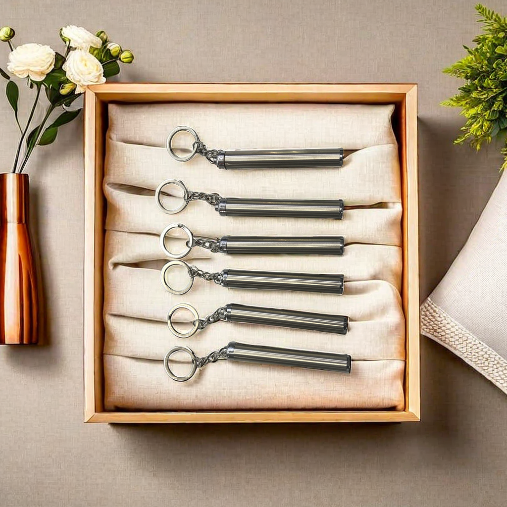 户外便携式不锈钢照明小电筒 高亮LED防水手电筒 长续航紧急照明工具详情图3