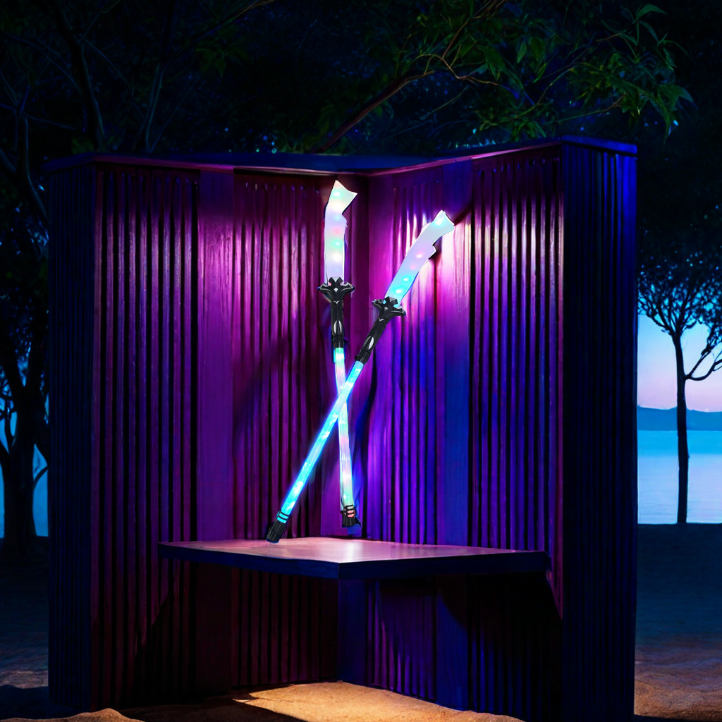 Glowing Sekukong Sword Warrior Broadsword Application Scenario
