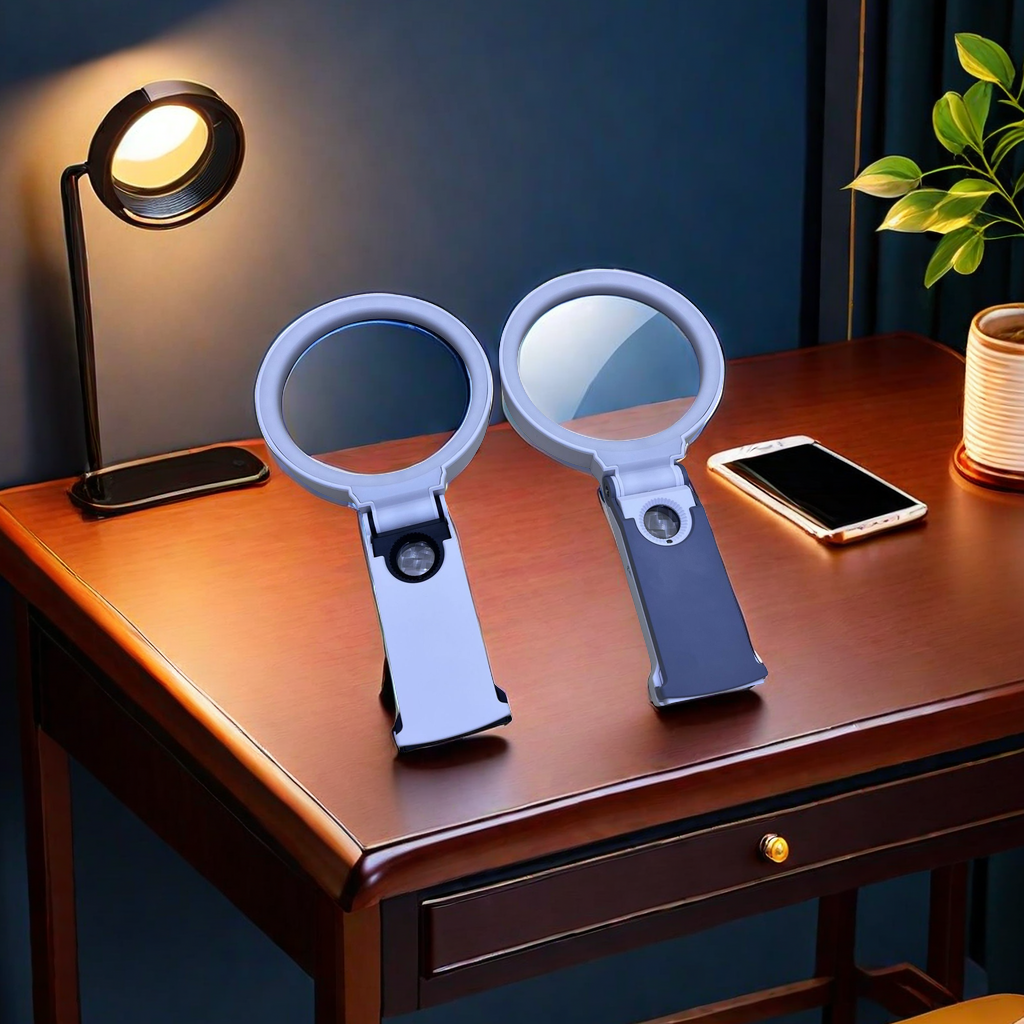 The new 7068B handheld stand type high-definition high-magnification 36-LED lamp magnifying glass has bright light and is a portable gift magnifying glass for clearer observation of details Application Scenario