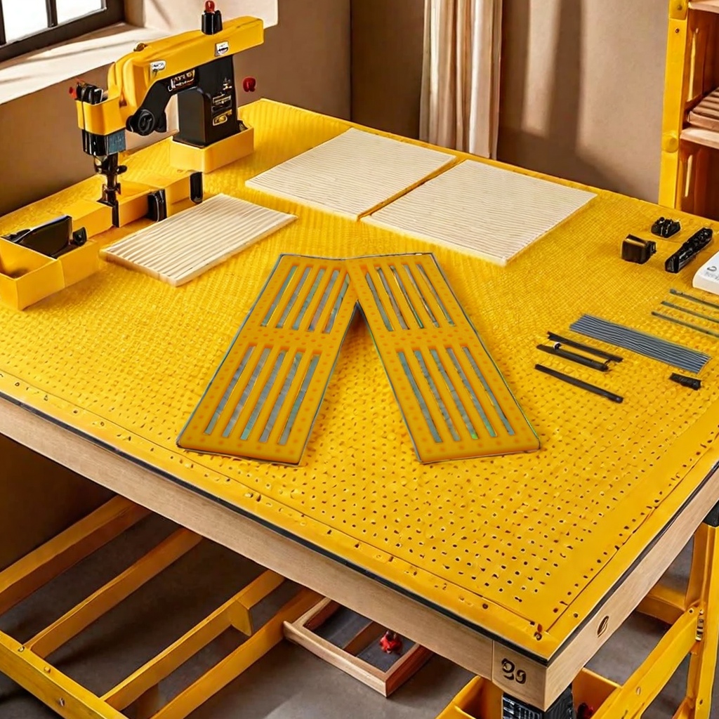 375120 yellow vertical grid board 1/2 Technology building block parts Toy DIY accessories Creative Technology Small making essential materials
