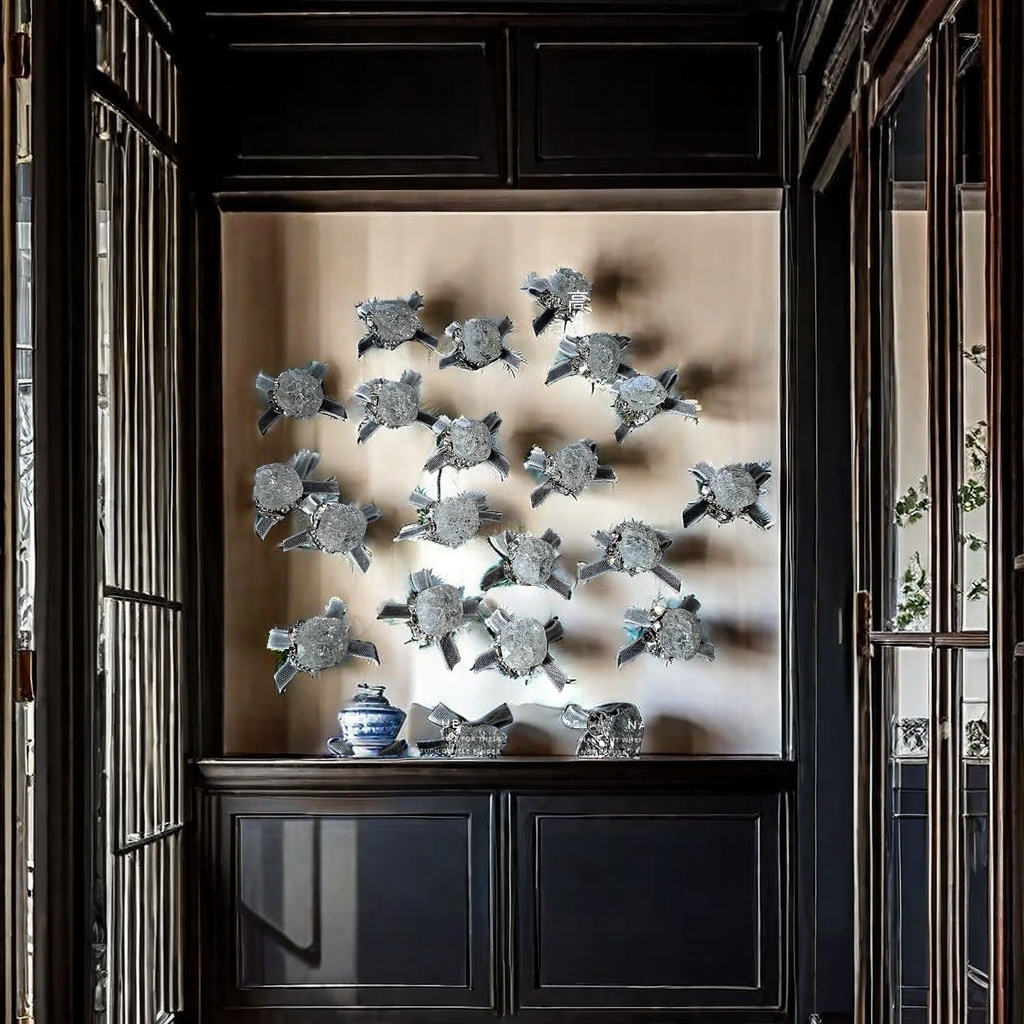 网红欧根纱蝴蝶结堆钻美甲饰品钻雾面粉玉透色碎冰花鸽子蛋冰糖钻白底实物图