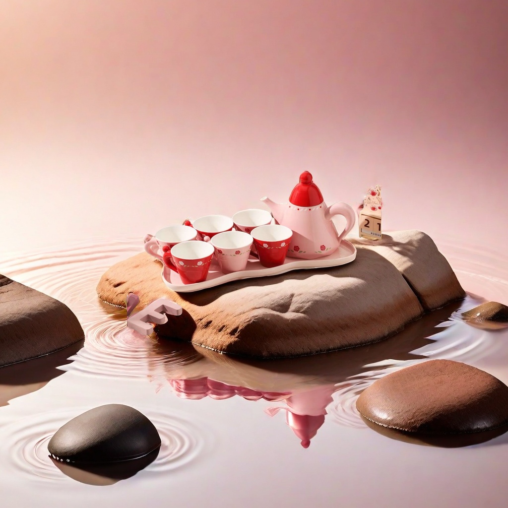 Red Pine Craft Fine Double Tea Set, Travel Packaging, Portable tea set, Exquisite Ceramic Tea set, Pleasing to the eye, Enjoy tea art tea set Application Scenario