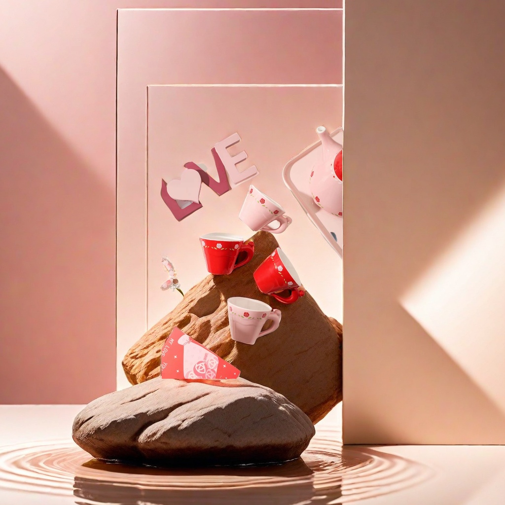 Red Pine Craft Fine Double Tea Set, Travel Packaging, Portable tea set, Exquisite Ceramic Tea set, Pleasing to the eye, Enjoy tea art tea set Item Picture