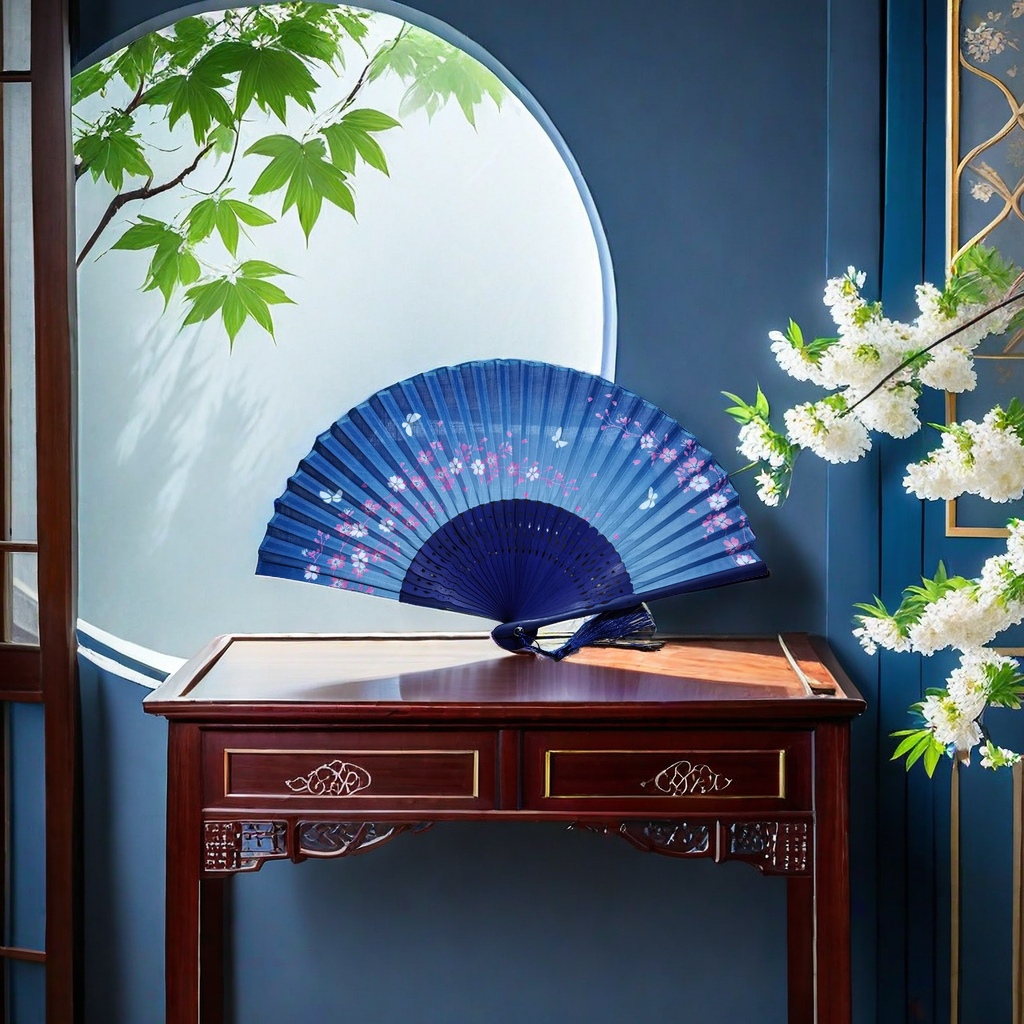 扇子白底实物图