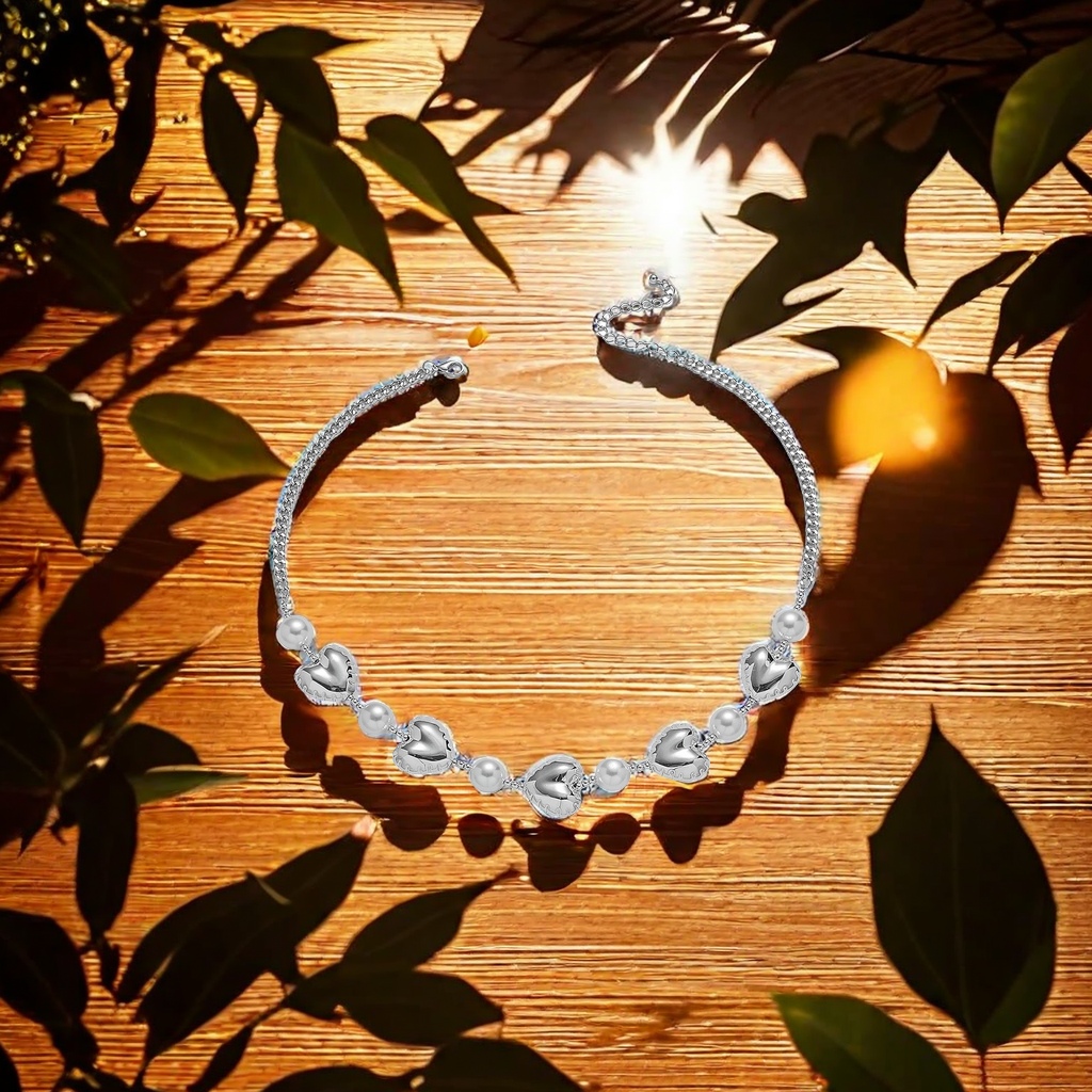 时尚饰品真珍珠项链 竹节管珠装饰 半不锈钢链条 仿珍珠项链精致典雅白底实物图