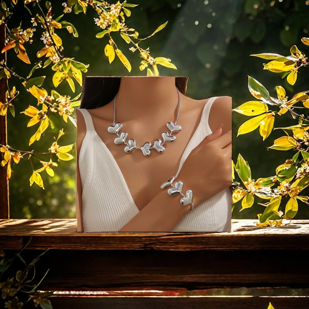 时尚饰品真珍珠项链 竹节管珠装饰 半不锈钢链条 仿珍珠项链精致典雅