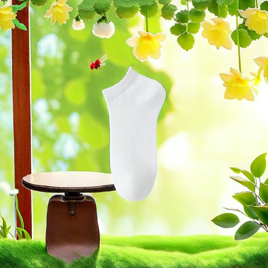 Pure cotton women's short socks for spring and summer, thin mesh, breathable, casual, sporty, sweat-absorbing and odor-proof. Wholesale of Zhuji socks, carefully selected high-quality cotton socks for spring and summer in Zhuji Item Picture