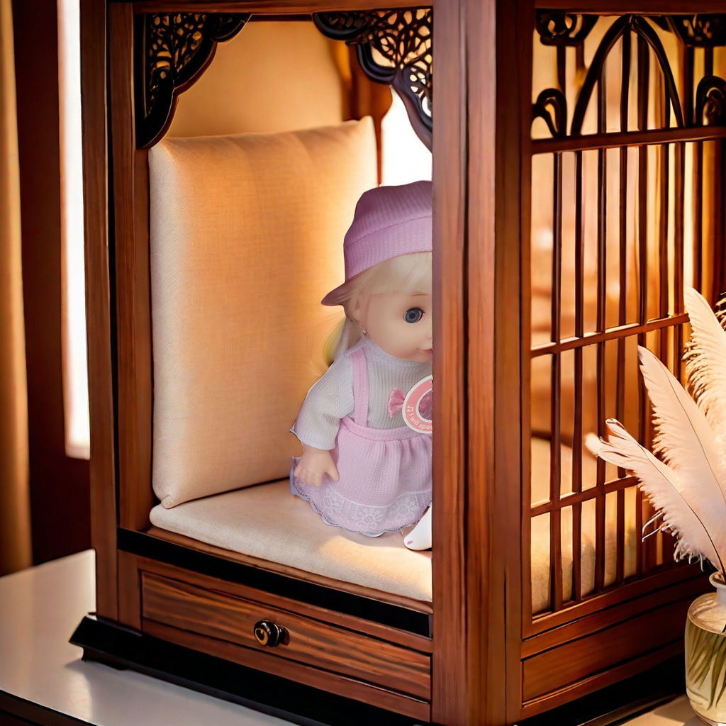 肥童娃娃+推车 套装盒装娃娃 重身娃娃 商超娃娃 过家家玩具 小家居饰品推车 家具工艺品精致设计 舒适实用家居装饰品