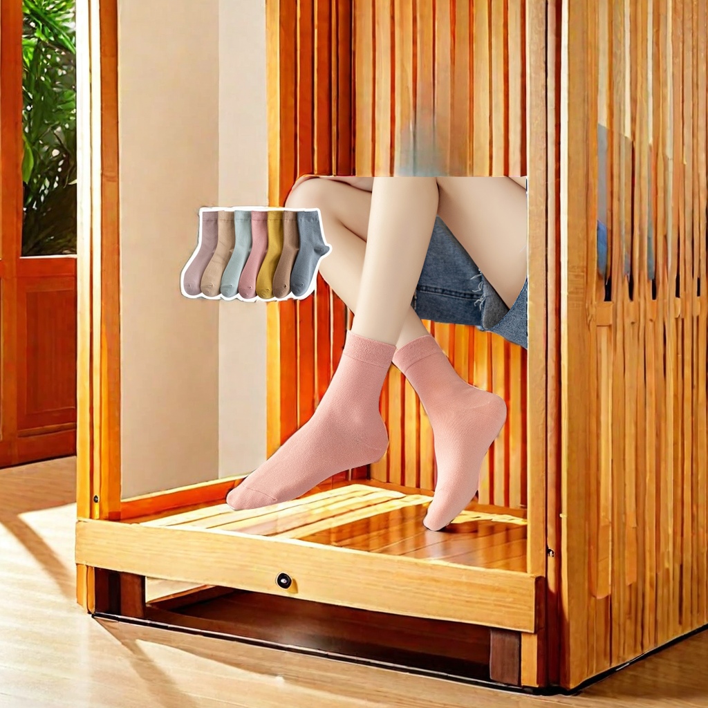 运动、休闲棉袜实物图