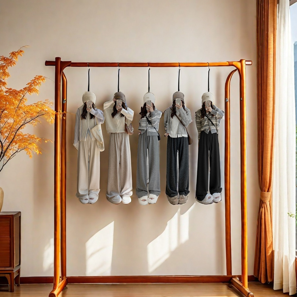 The new autumn style of glutinous rice pants features a slimming drape, straight-leg wide-leg pants, casual slimming long pants, loose walking pants for outerwear, high-waisted casual pants, and a simple, elegant and trendy look Item Picture