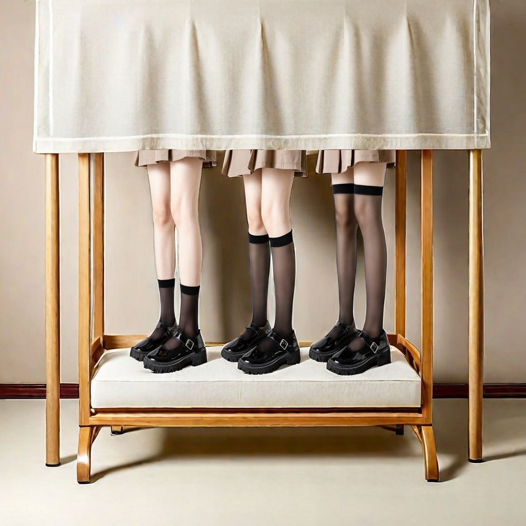 夏季薄款女士丝袜 微压显瘦小腿袜 性感防勾丝耐穿 过膝长筒袜子 舒适透气美腿神器