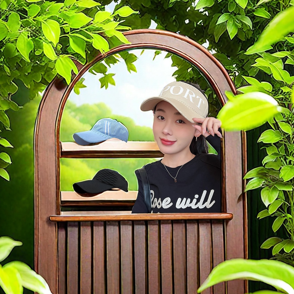 Enaide new outdoor shade cap Korean version sport female spring lightweight breathable trend hat other categories random delivery