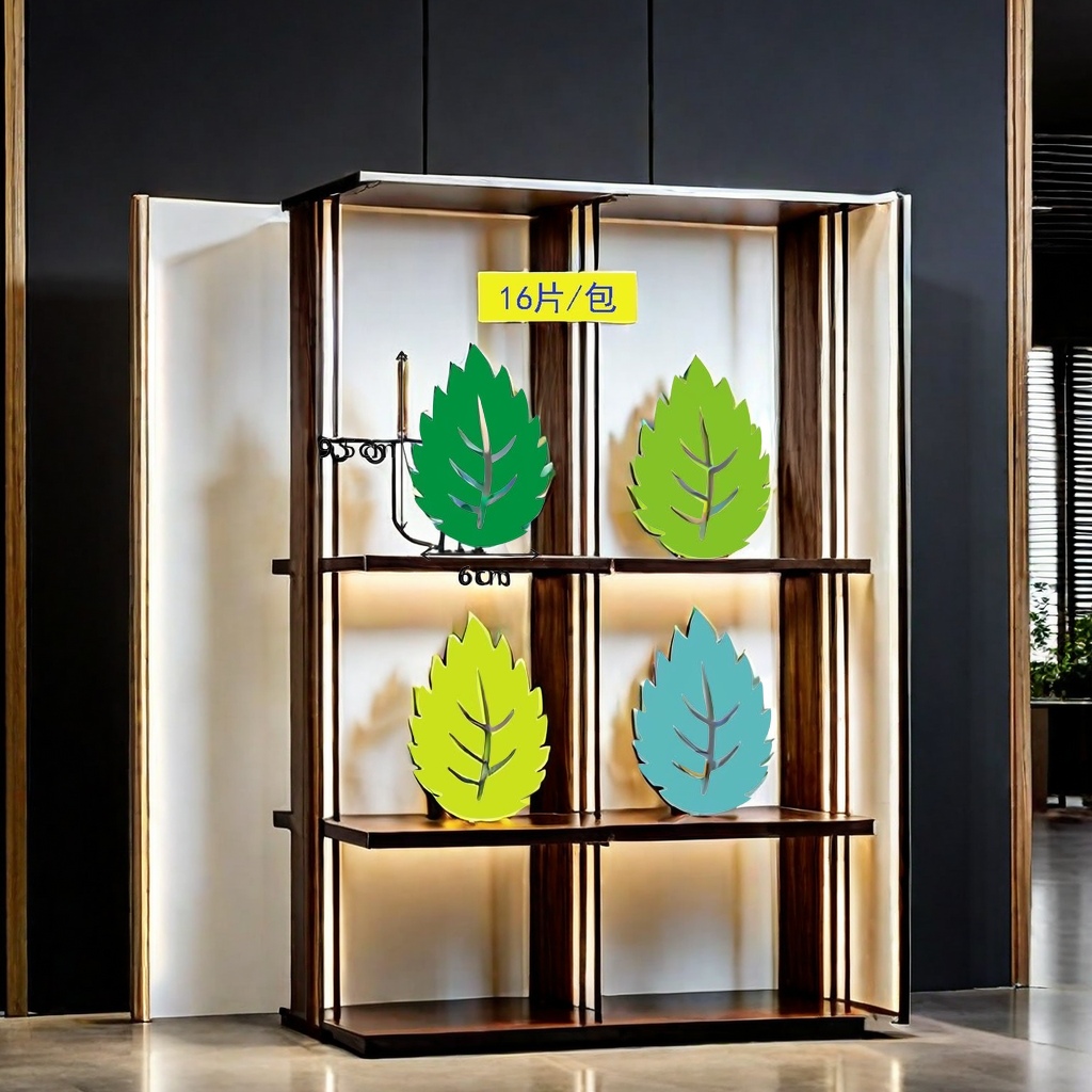 EVA材质3D立体墙贴 椰树树叶设计 创意装饰墙面贴纸 自粘式壁贴细节图