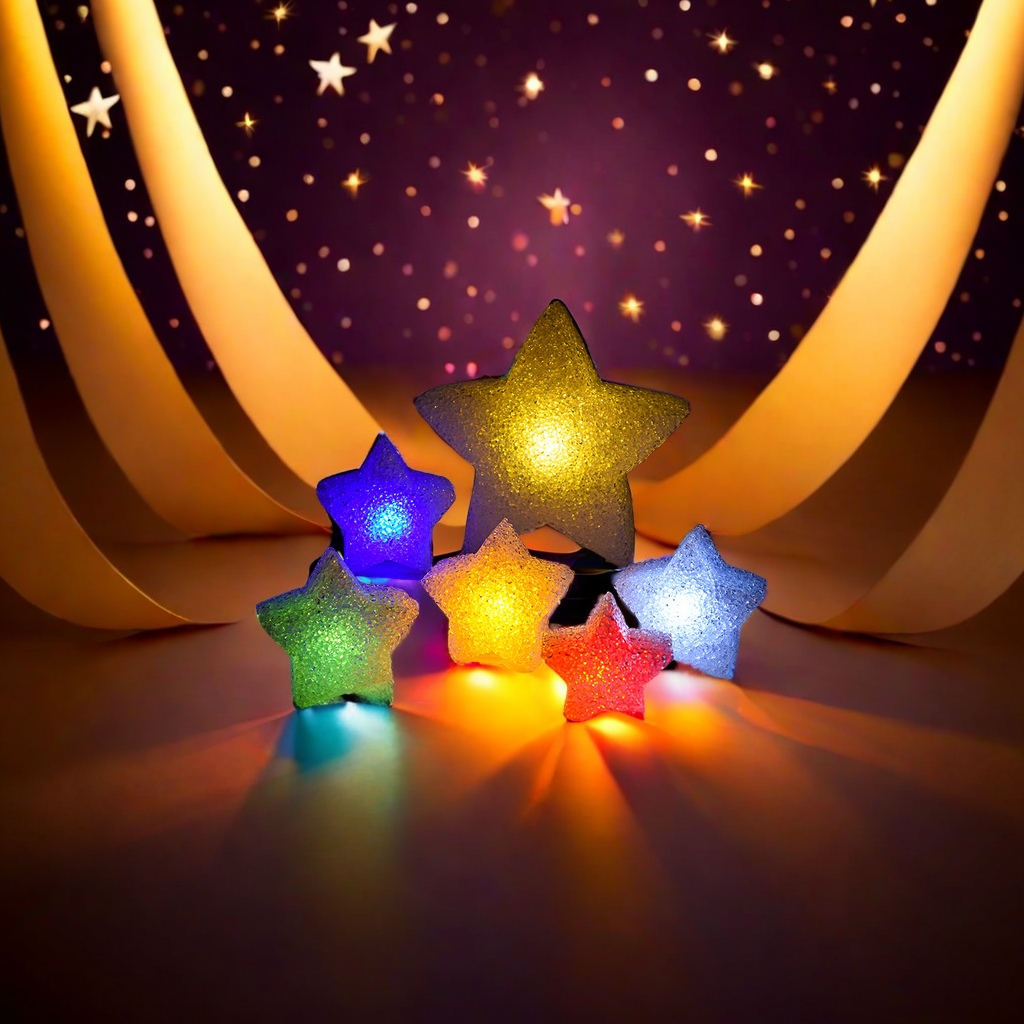 合唱表演专用手持五角星星星灯 舞蹈道具 手捧星星灯 舞台道具 批发 场地布置道具 灯光效果独特