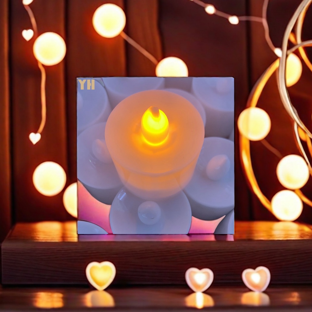 LED light round heart-shaped electronic candle creative birthday proposal decoration magic tool scene decoration confession prop Romantic candle supplies Specification image