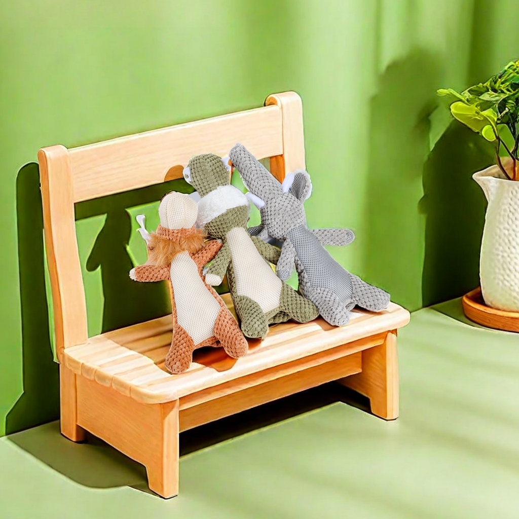 New cross-border pet dog teething, biting and tooth-cleaning plush toys, lion, Wolf and elephant vocal toys for companionship and stress relief, and other categories of pet products Application Scenario