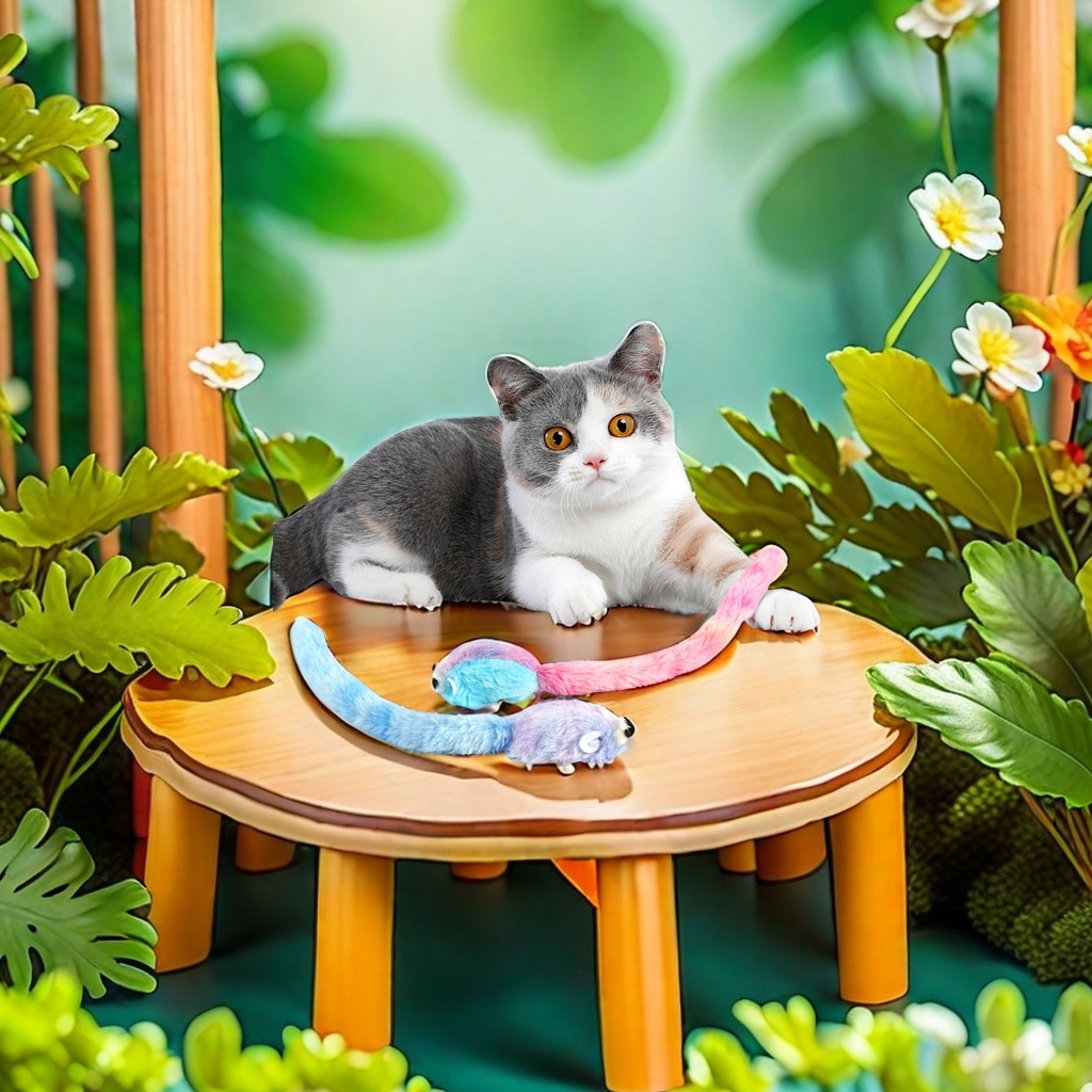 New product manufacturer direct supply pet supplies, colorful handcrafted long-tailed mouse and cat toys, cross-border bestsellers, play, interaction, self-entertainment, exclusive cat toys