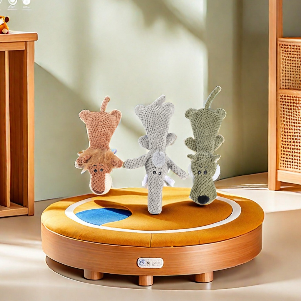 New cross-border pet dog teething, biting and tooth-cleaning plush toys, lion, Wolf and elephant vocal toys for companionship and stress relief, and other categories of pet products Item Picture