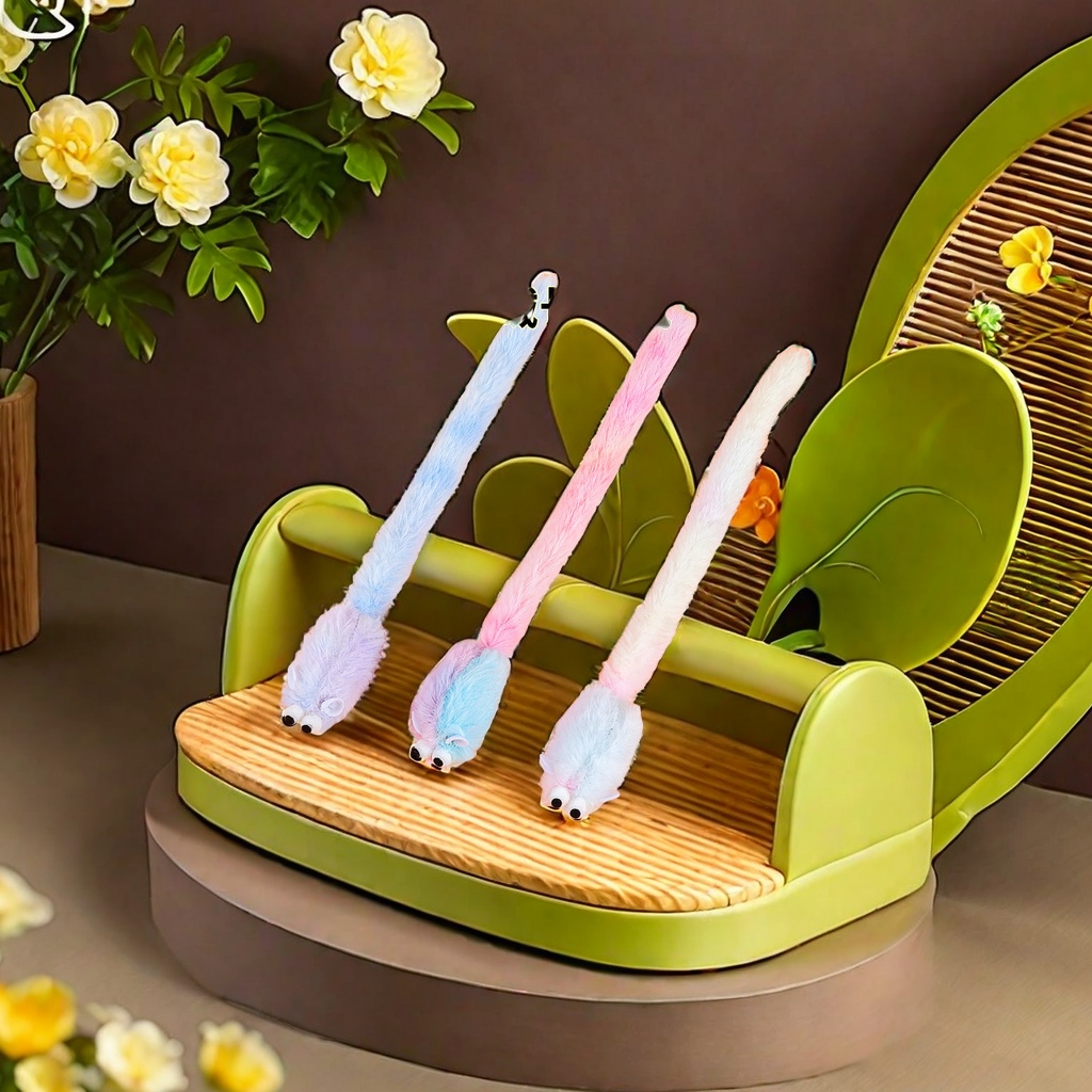 New product manufacturer direct supply pet supplies, colorful handcrafted long-tailed mouse and cat toys, cross-border bestsellers, play, interaction, self-entertainment, exclusive cat toys details Picture