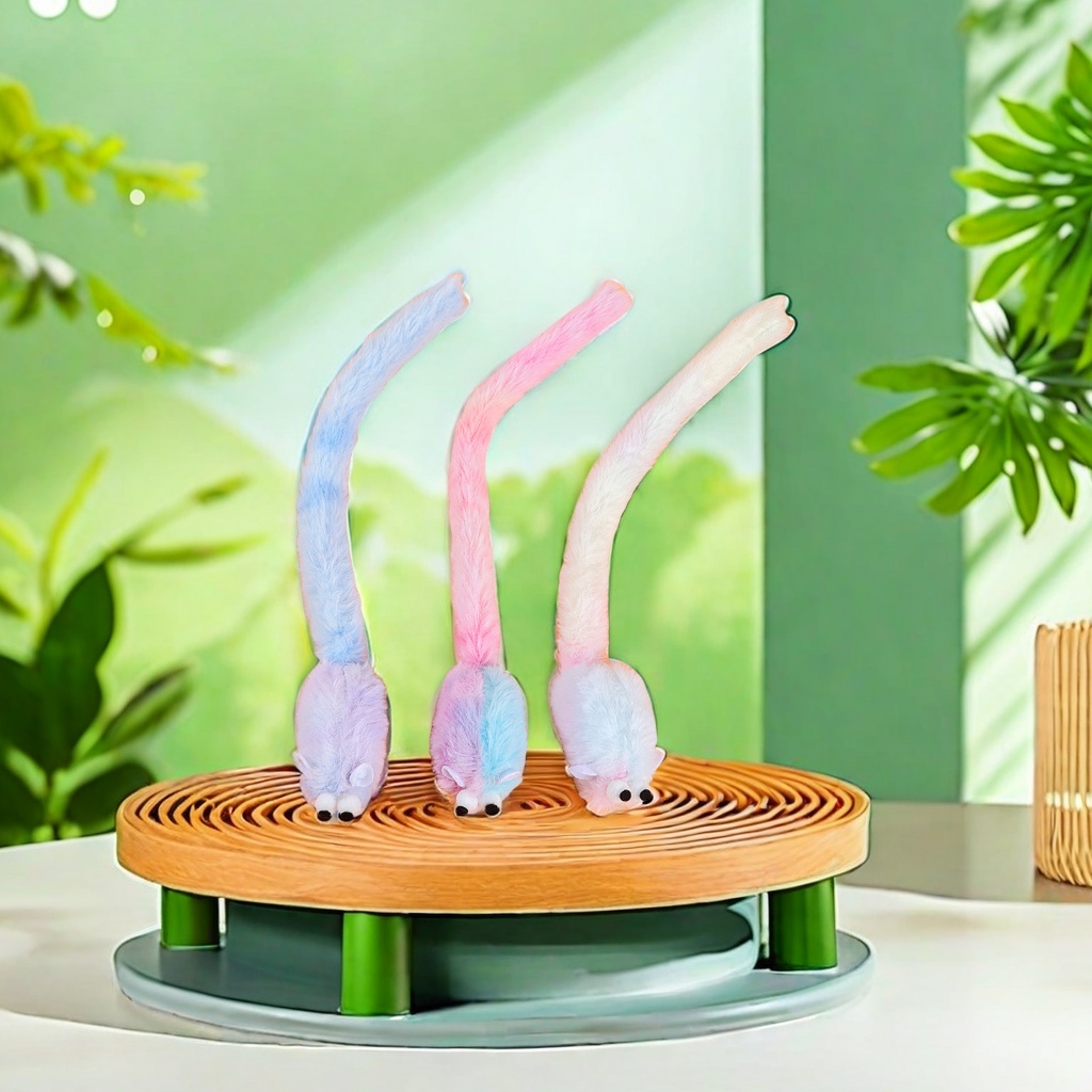 New product manufacturer direct supply pet supplies, colorful handcrafted long-tailed mouse and cat toys, cross-border bestsellers, play, interaction, self-entertainment, exclusive cat toys Application Scenario