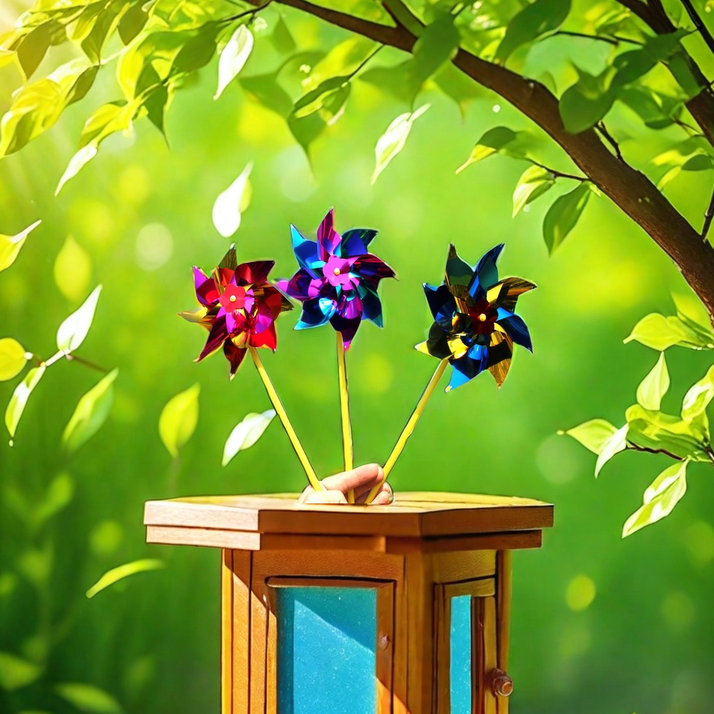 七彩小亮片风车 DIY玩具 幼儿园广场装饰地摊热销塑料薄片小风车 传统怀旧类儿童玩具