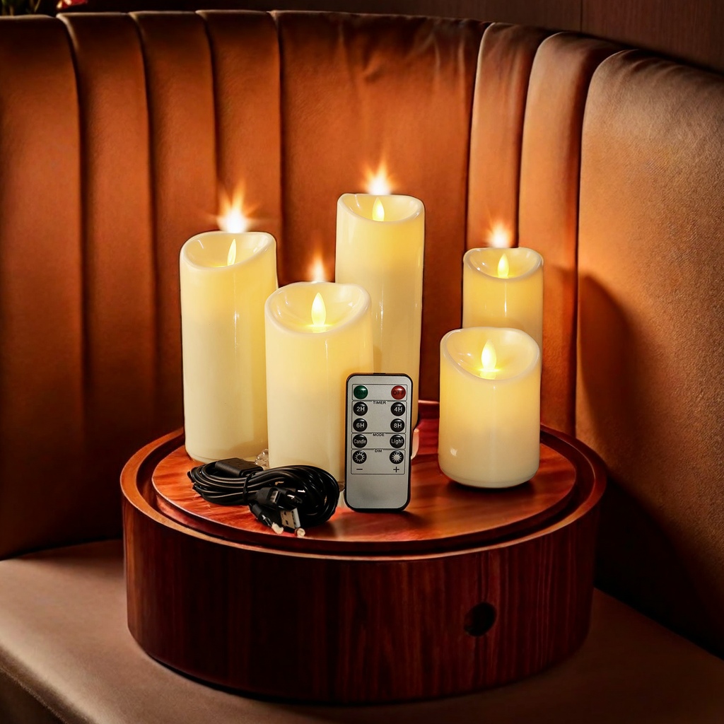 USB charging swing candlelight electronic candle lamp, simulated plastic fake candle, wedding restaurant confession lamp, candle lamp, atmosphere creation wonder