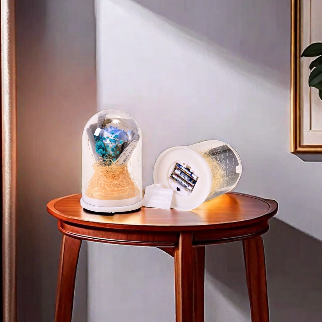 New LED night light, eternal flower decoration, rose plastic cover, desktop ornament, creative gift, lampshade, venue decoration prop, beautiful and practical Application Scenario