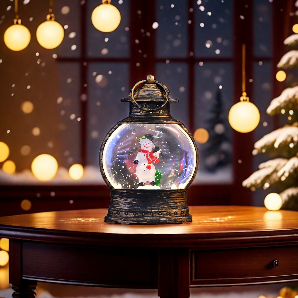 New Christmas decorations, water-filled oval small horse lanterns, interior handicrafts, table ornaments, hand-carried small oil lamps, Christmas atmosphere decoration details Picture