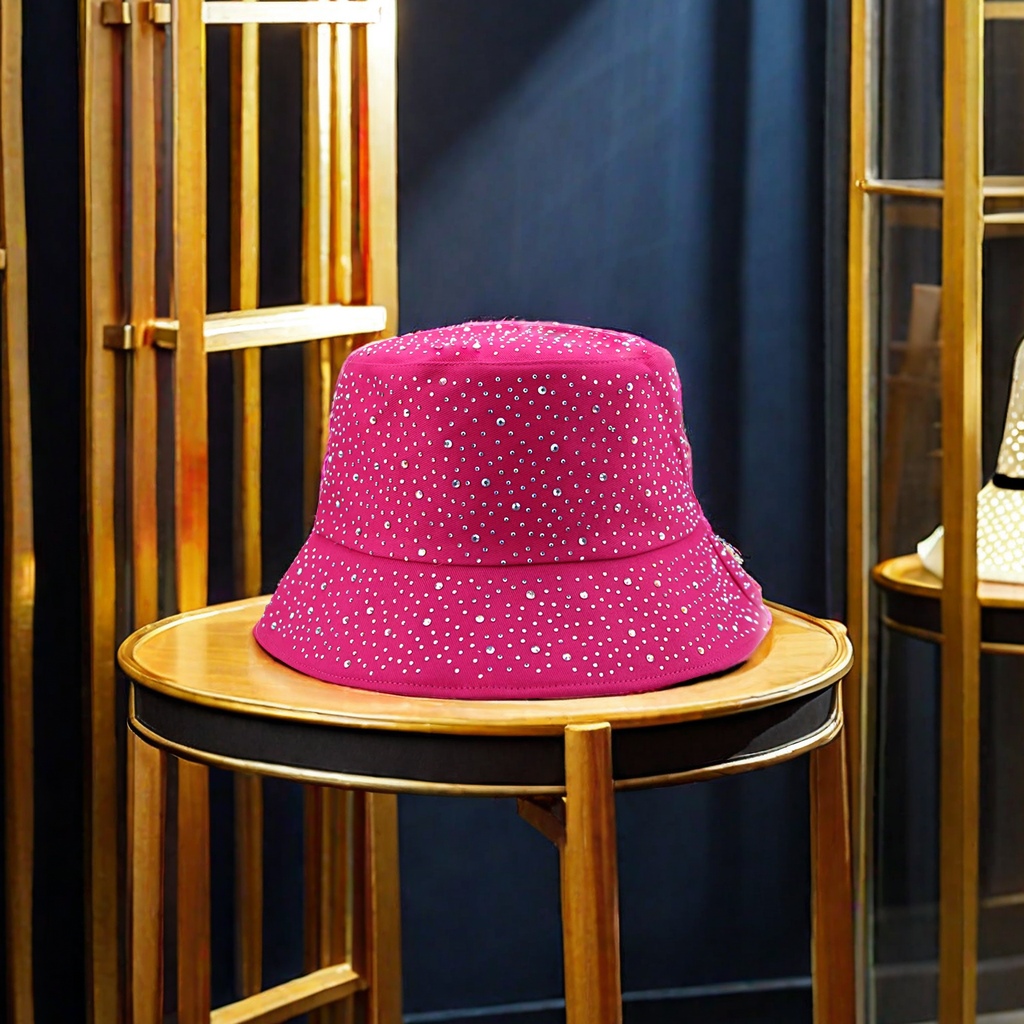 2023 New fashionable colored diamond and embossed diamond fisherman's hat, women's sun protection and sun protection versatile and personalized baseball cap, trendy adult hats Application Scenario