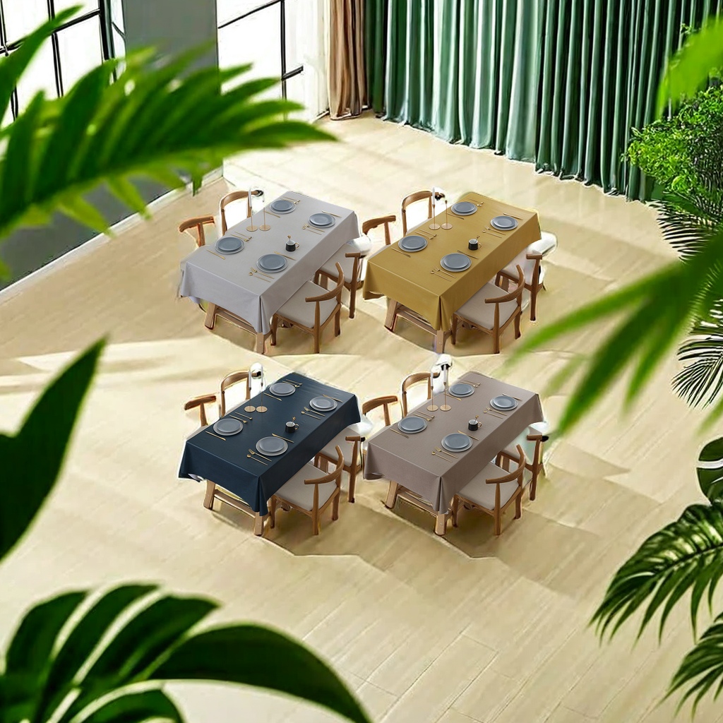 简约风餐桌布防水防油防烫免洗PVC材质 家用茶几台布长方形设计 学生书桌垫ins风格 餐桌布艺可爱桌布