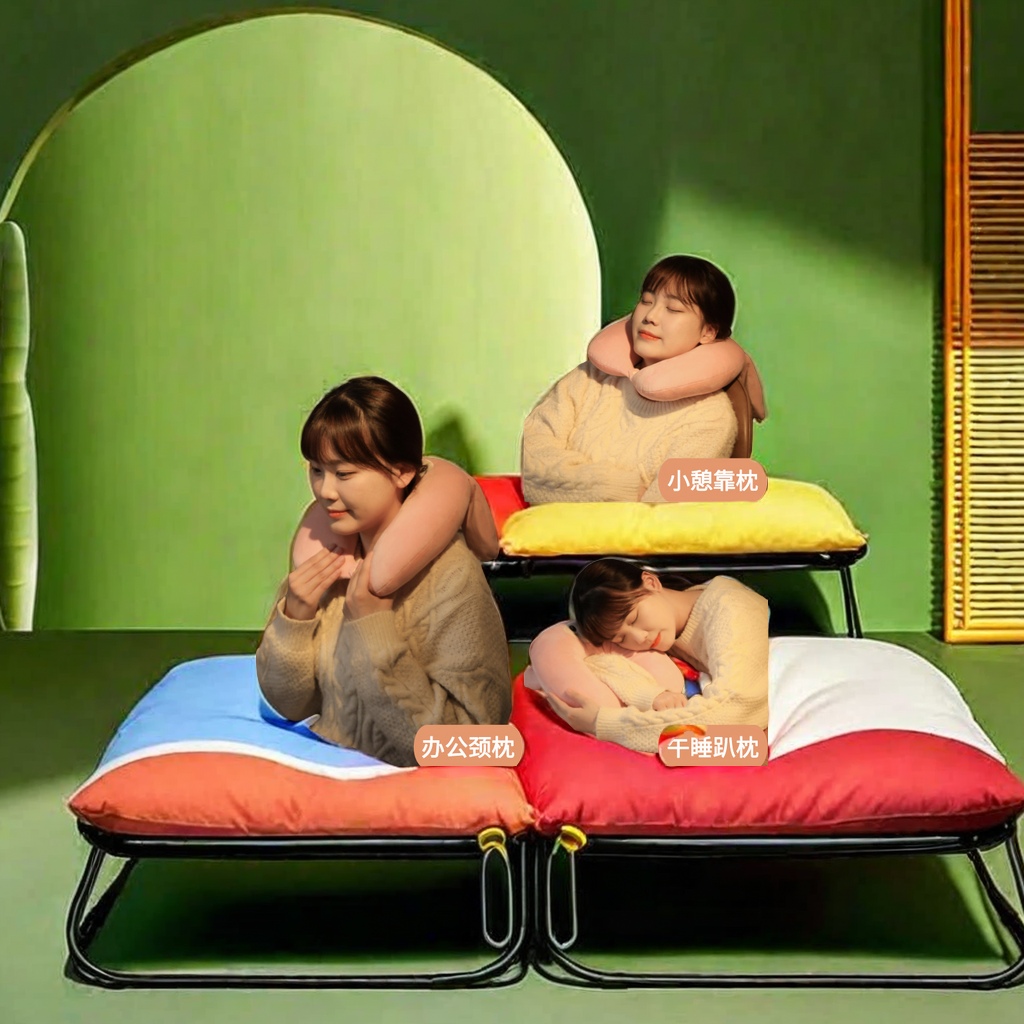 Cartoon cute U-shaped pillow neck pillow travel pillow long-distance bus plane special portable car neck pillow soft comfortable pillow Specification drawing