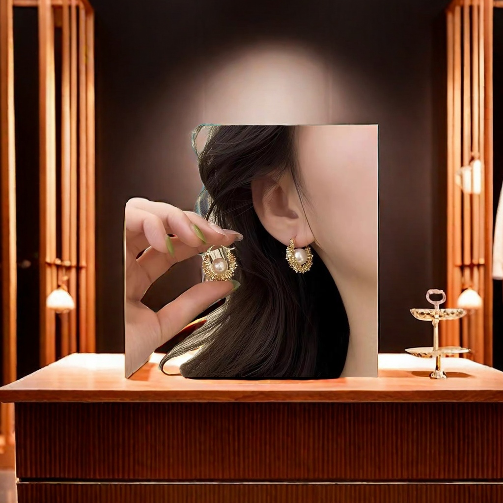 Pearl earrings, metal cold style earrings, fashionable and trendy accessories Application Scenario