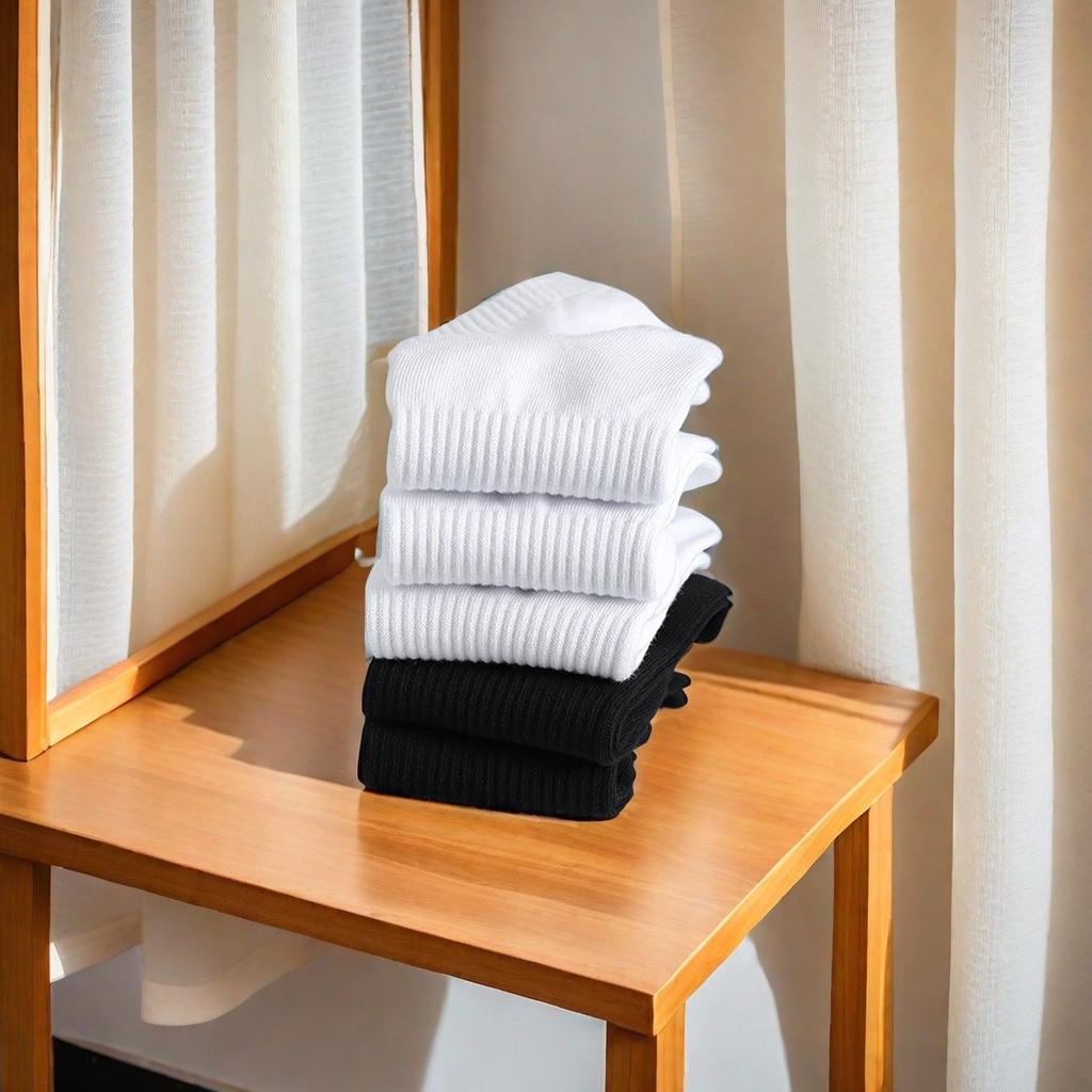 运动、休闲棉袜实物图