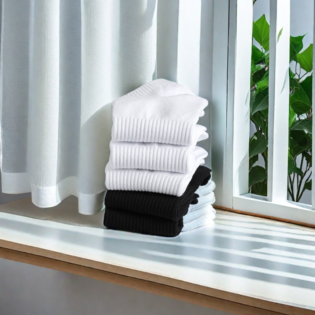 运动、休闲棉袜实物图