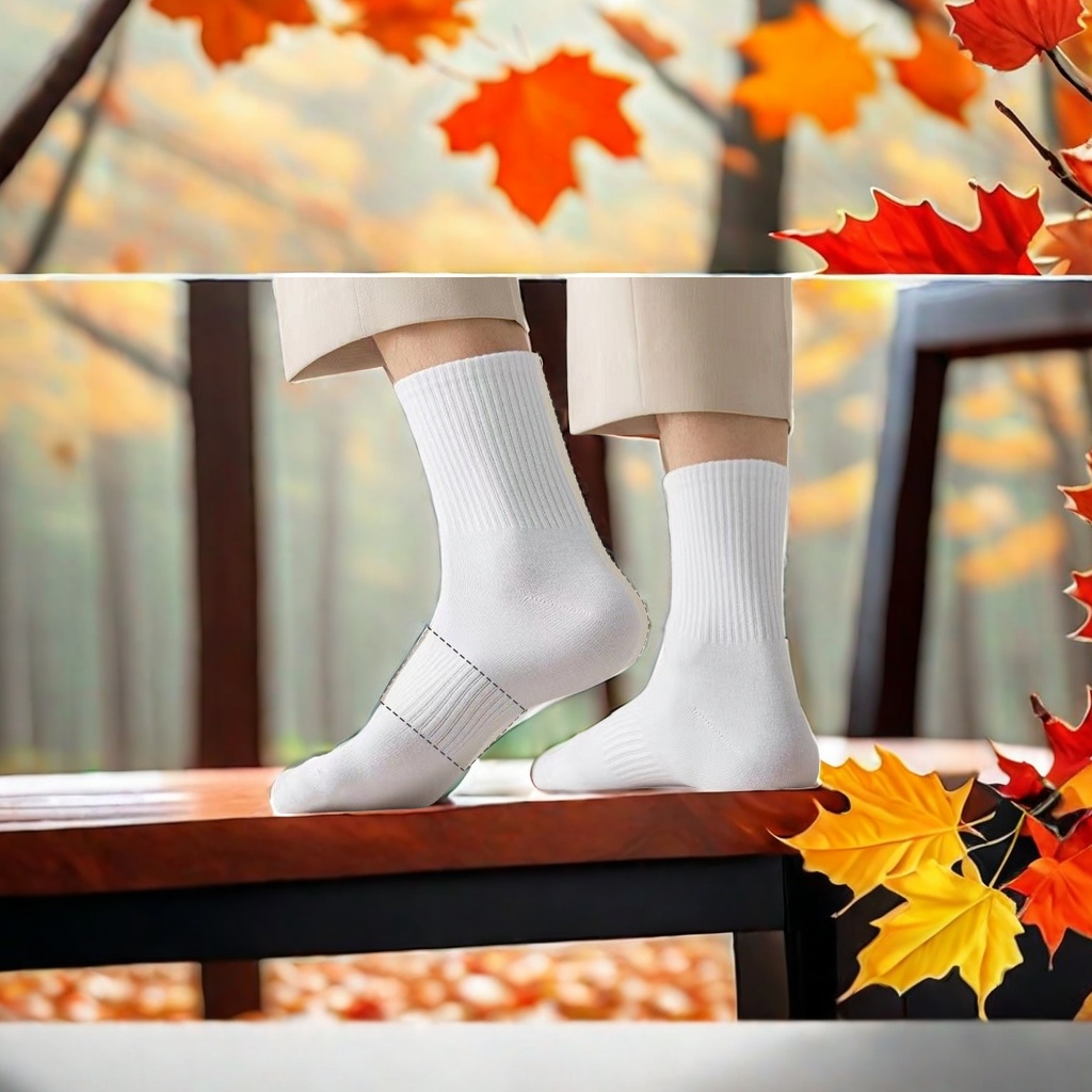 运动、休闲棉袜实物图